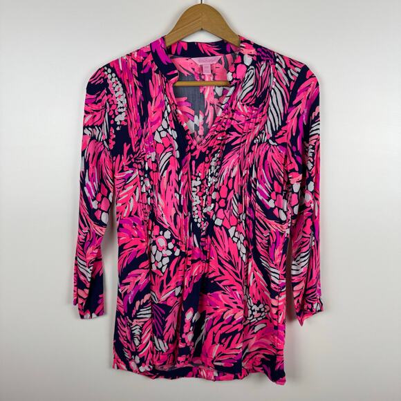 Lilly‎ Pulitzer Womens Sarasota Tunic in A Jungle In Here Sz XXS Vacation Preppy - Picture 2 of 11